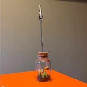 Cute handmade garden scene photo clip from Japan